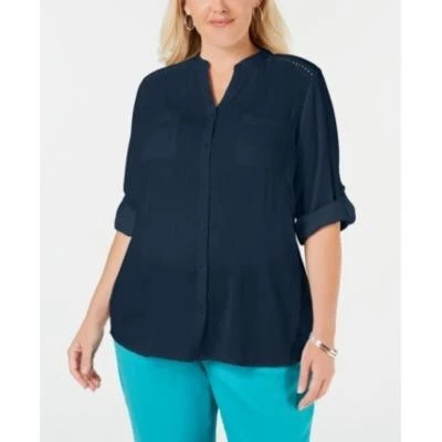 CHARTER CLUB-MMG azul intrépido feminino tamanho 0X - Imagem 1 de 1