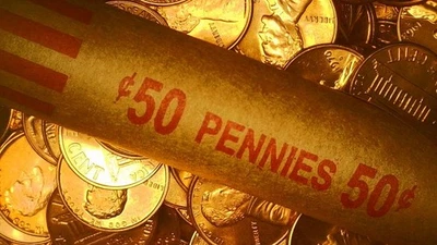 🔥 BU (RD) LINCOLN CENT 50¢ ROLLS: 🔥 MIXED DATES/MINT MARKS 1950's Thru 2000's - Image 1 of 4