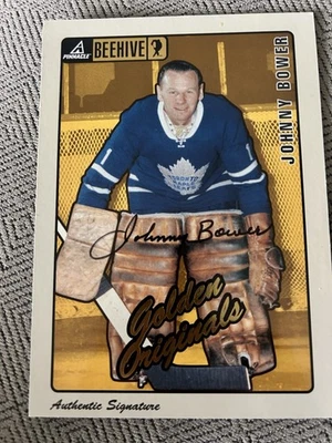 1997-98 Pinnacle Beehive Golden Originals Johnny Bower Authentic Signature HOF - Image 1 of 2