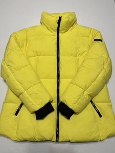 Abrigo BCBG Paris Mujer Talla 1X Cloud Puffer Limón Exterior Invierno Chaqueta Talla Grande - Imagen 1 de 8