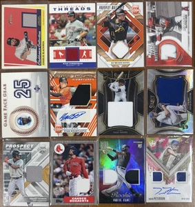 Baseball Auto/Relic Card Lot of (12) Multiple Years/Brands Numbered Value! - Picture 1 of 5