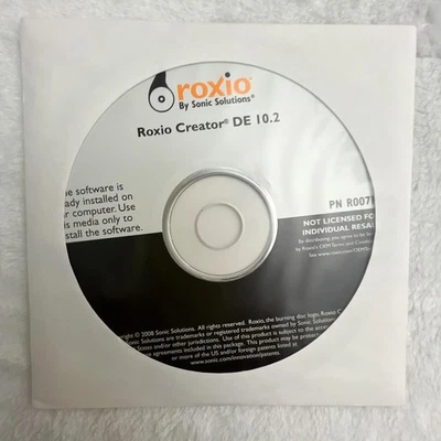 Roxio Creator DE 10.2  CD Sonic Solutions Disc CD DVD Burning Sealed New - Image 1 of 3