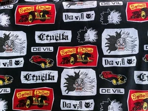 Disney Villains Cruella De Vil Speed Demon Cotton Fabric—8 Yards /288 Inches - Picture 1 of 3