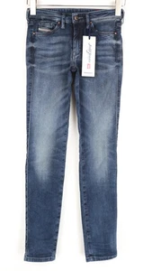 DIESEL Doris-Ne 0669N Women Jeans W25 Sweat Jogg Blue Super Slim Skinny Stretch - Picture 1 of 9