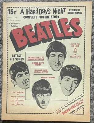 1964 BEATLES ORIGINAL VOL 1 #3 CHARLTON PUBLICATION A HARD DAYS NIGHT FINE COND. - Image 1 of 2