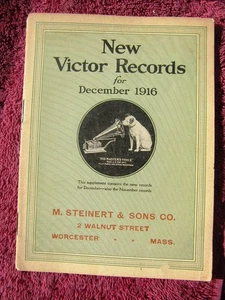 Art Case Vernis Martin Victrola XVI New VICTOR RECORDS December 1916 CATALOG - Bild 1 von 9