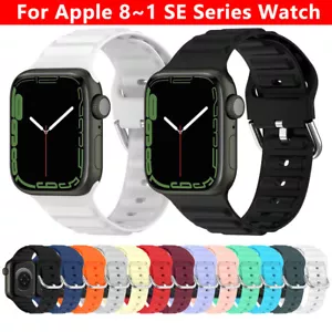 For Apple Watch Ultra 8 7 6 5 SE Series Watch Band 38/40/41mm Corrugated Strap - Bild 1 von 38
