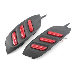 For 16-18 HONDA Civic Red LED REFLECTOR REAR BUMPER TAIL LIGHT BRAKE LAMP ABS AS - Picture 1 of 9
