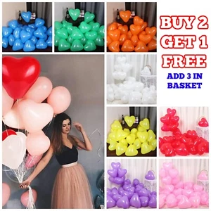 100X LIEBE HERZFORM BALLONS romantisch sie Ballon Geburtstag Hochzeit Party Dekor - Bild 1 von 10