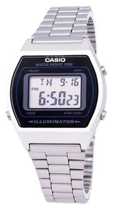 Casio Digital Alarm Illuminator Quartz Stainless Steel B640WD-1AVDF Unisex Watch - Picture 1 of 4