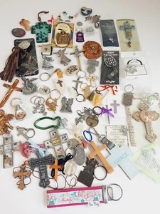 Catholic Christian Cross Angel Inspiration Lot Over 60 Pieces - Picture 1 of 20