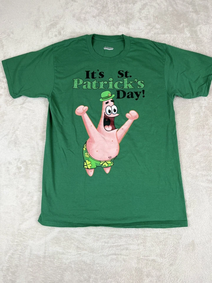 Día de San Patricio Nickelodeon Bob Esponja Pantalones Cuadrados Patricio Camisa Niños Talla XXL Foto 1 de 4
