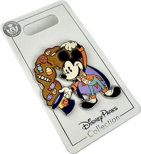 Disney Parks Silver Orange Glitter Candy Halloween Magician Mickey Mouse Pin - Picture 1 of 2