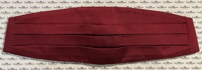 Brooks Brothers Mens S/M Red Four-Pleat Adjustable Cummerbund (New-Minor Flaws) Foto 1 de 2