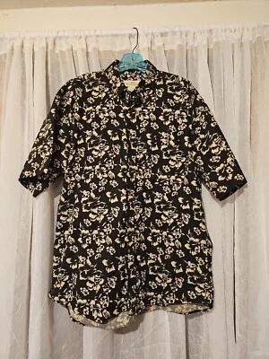 Natural Issue Floral Vintage Tropical Print Hawaiian Button Up Shirt Men's L - Image 1 of 4