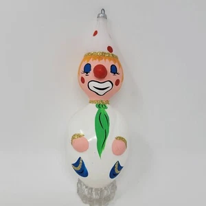 Vintage De Carlini Italien geblasenes Glas Clown Weihnachtsschmuck - Bild 1 von 11