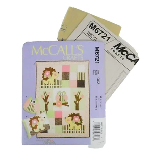 McCalls 6721 Crafts Quilt Pillow Pattern One Size Uncut Hedgehogs Baby Patchwork - Picture 1 of 8