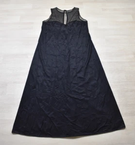 Maxi camicia da notte SEARS anni 60 nera nylon aderente sexy taglia 36 vera vintage - Foto 1 di 6