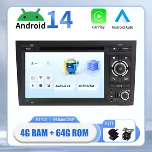 64G Autoradio Für Audi A4 B6 B7 S4 RS4 Seat GPS Navi DSP Carplay Android 14 Wifi - Bild 1 von 11