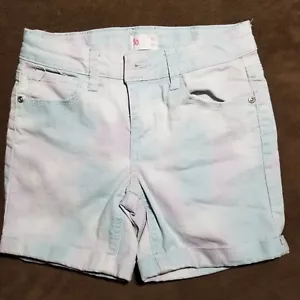 SO JEANS SHORTS GIRLS SIZE 10 PINK AND BLUE TIE DYE - Picture 1 of 9