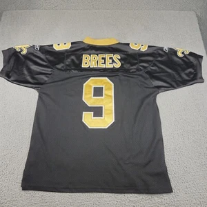 Drew Brees Jersey Size 50 New Orleans Saints Reebok Black On Field #9 Purdue - Picture 1 of 17
