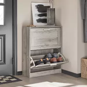 Slim Shoe Cabinet, Small Shoe Rack Entryway, Shoe Storage Organizer Entrance Hal - Picture 1 of 12