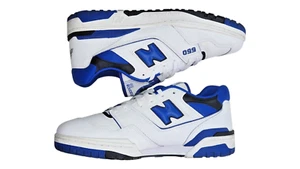 New Balance 550 White Team Royal White & Blue Size 12-In Great Condition - Picture 1 of 12
