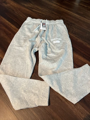 New Nike Mens Ohio State Buckeyes Sweatpants  Shirt Size 2XL Gray White Cover
