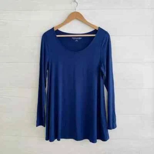 Soft Surroundings Cobalt Blue Viscose Spandex Blouse Tunic Top SZ L EXCELLENT - Picture 1 of 3