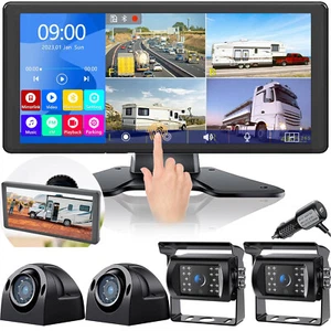 4K Wohnmobil Rückfahrkamera System 10,36" Quad Split Touchscreen Monitor 4 1080P Kamera - Bild 1 von 9