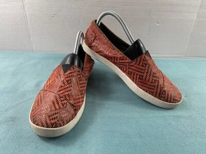 Toms Halbschuhe Damen 8,5 M Avalon Schuhe braun orange Leder Slipper bequeme flache Schuhe - Bild 1 von 13