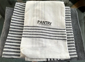 Kitchen Towels by Pantry! Stripes Checks Plaid & Herringbone! SET OF 5! NWT!! - Picture 1 of 1