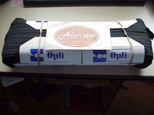10 METRES OF OPTI BLUE No3 CONTINUOUS CHAIN ZIP INC. 5 OPTI SLIDERS - Picture 1 of 2