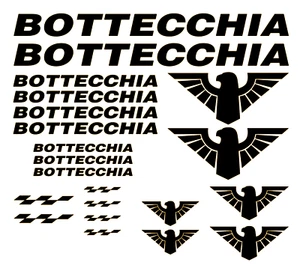KIT 21 ADESIVI BOTTECCHIA PRESPAZIATI VINILE PER RESTOMOD STICKERS BIKE BDC MTB - Picture 1 of 1