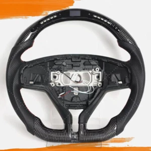 For Maserati Ghibli Quattroporte Carbon Fiber LED Steering Wheel Replace 2015-24 - Picture 1 of 6