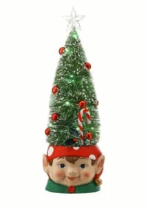 Regency 13" LED Star Bottlebrush Tree Candy Cane Elf Retro Vntg Christmas Decor - Picture 1 of 1