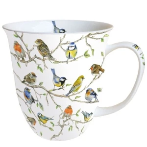 Tasse, Porzellantasse BIRDS MEETING 0,4l Ambiente | Vögel, Meise, Rotkehlchen - Bild 1 von 1