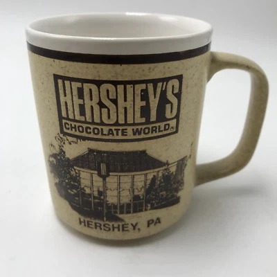 Caneca colecionável Hersheys Chocolate World Pensilvânia vintage década de 1980 10 onças - Imagem 1 de 3