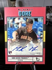 2022 Topps Brooklyn Collection MacKenzie Gore RC 4/5 Auto Red #AC-MG - Padres