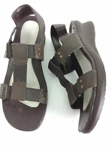 Liz Claiborne Sandalias Tamaño 7.5 M Sundae Comfort Shoes Cuero Marrón - Imagen 1 de 9