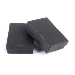 60pcs Rectangle Cardboard Jewelry Pendants Necklace Gift Boxes Black 3.5x2.6" - Picture 1 of 2