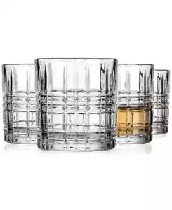 GODINGER Boundary Pattern Double Old-Fashioned Glasses, Set of 4 NEW - Picture 1 of 1
