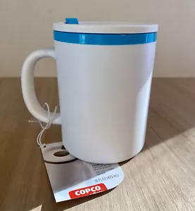 Copco Iconic Desk Mug White and Teal BPA Free 16 oz NEW WITH TAGS - Picture 1 of 10