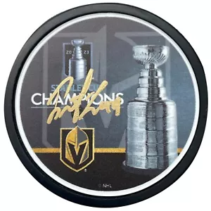 Ivan Barbashev Autografo Stanley Cup Vegas Golden Knights Firmato Puck COA IGM - Foto 1 di 5