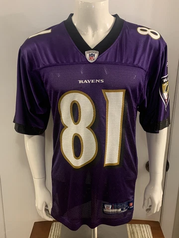 VTG NFL BALTIMORE RAVENS ANQUAN BOLDIN #81 FOOTBALL JERSEY PURPLE MENS S CLEAN Cover