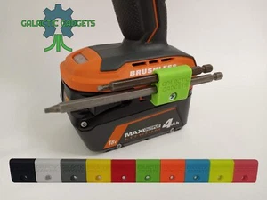 Side Mount Pass Thru - MAGNETIC Bit Holder for Ridgid 18V Drills and Drivers - Picture 1 of 13