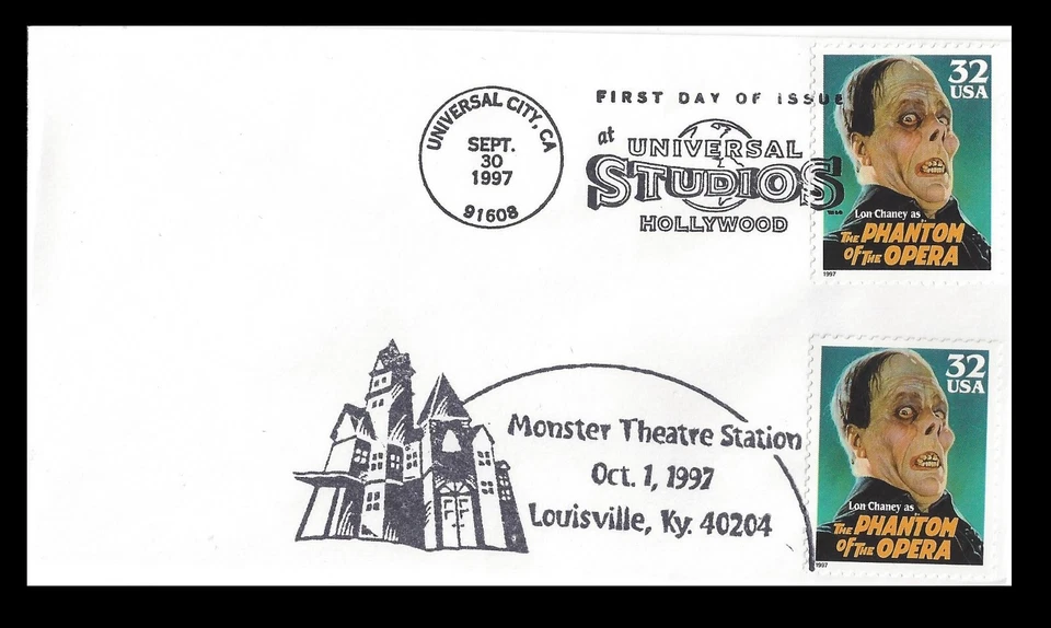 The PHANTOM of the Opera. Monster Theatre Station, FDC, 1997 (BI#57) - Image 1 of 1