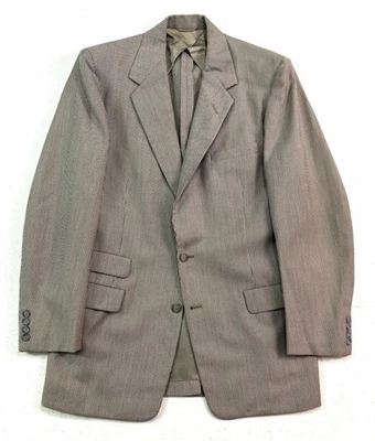 Chaqueta blazer vintage años 50 38S marrón beige rayas traje deportivo abrigo lana EE. UU. Foto 1 de 4
