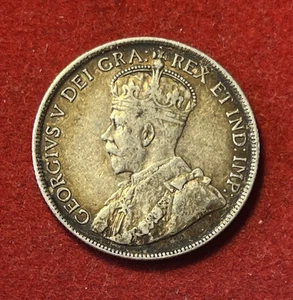 Newfoundland 50 Cents 1918 C Silver Coin KM#12 T6754 - Picture 1 of 2