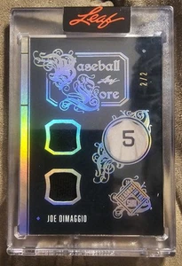 2025 Leaf Seasons In The Sun Joe Dimaggio Game-Used Jersey Patch 2/2 Yankees  - Picture 1 of 1